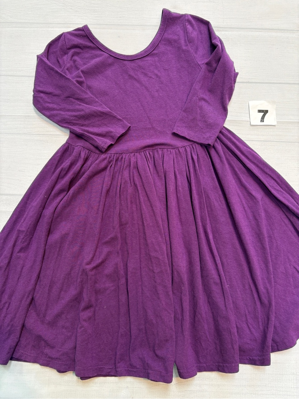Vivie and Ash Purple Long-Sleeve Twirl Dress